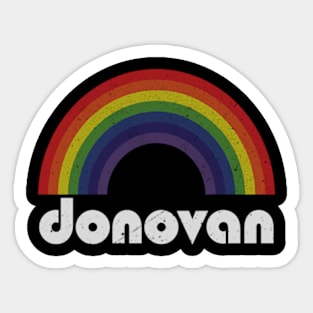 Donovan / Vintage Rainbow Design // Fan Art Design Sticker